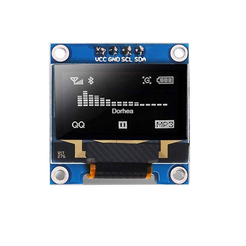 DORHEA 6PCS 0.96â€™â€™ OLED Display Module 12864 128x64 Pixel LCD White Light SSD1306 Driver Board I2C Serial 0.96 inch IIC Chip 4 Pin Self-Luminous Display Board Compatible with Raspberry Pi - Image 2